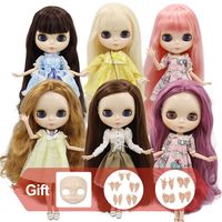 Wholesale ICY DBS Blyth doll Joint body with hands Glossy face with big breast different hair color white skin cm BJD toy gift