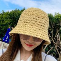 Wholesale bucket hat Cap female spring and summer fisherman s cap bell shaped show face small buet basin Cotton hemp breathable sunshade