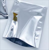 Wholesale 500Pcs cm Small Open Silver Aluminium Foil Bags Heat Seal Vacuum Pouches Bag Dried Food Powder Storage Mylar Foil Packing Bags S2