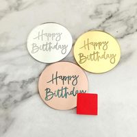 Wholesale Garden Decorations Durable Colors Acrylic Cake Toppers Beautiful Nice looking Happy Birthday Cupcake
