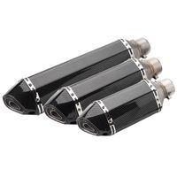 Wholesale Motorcycle Exhaust System Inlet mm Pipe Muffler Carbon Fiber Looking Universal Motorbike Pitbike Escape Moto