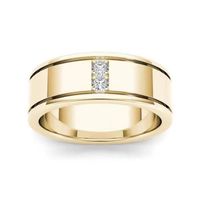 Wholesale Hecheng s new plated K simple simulation ring with zircon bar for men and women