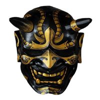 Wholesale Other Event Party Supplies Latex Samurai Mask Japanese Cosplay Masks Soft Horror Rubber Anime Face Masques Halloween Costumes Props Carniv