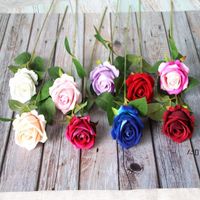 Wholesale Rose Pink Silk Peony Artificial Flowers Bouquet Single Big Head Bud Fake Flowers Craft Home Wedding Decoration Indoor RRD12731