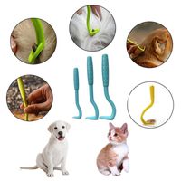 Wholesale 2Pcs set Fleas Lice Tick Twister Remover Hook Tool Human Dog Cat Pet Comb Tick Remover Tool Pet Supplies GD331 S2
