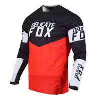Wholesale Delicate Fox Revn Jersey Motorbike Motocross Racing T Shirt Mountain Bicycle Offroad Red Black White Long Sleeve Mens