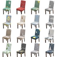 Wholesale Printing Removable Chair Cover Big Elastic Slipcover Modern Kitchen Seat Case Stretch For Banquet