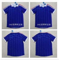 Wholesale 1998 Retro version FRANCE soccer jersey World Cup ZIDANE HENRY MAILLOT DE FOOT Soccer shirt Home Trezeguet football uniform