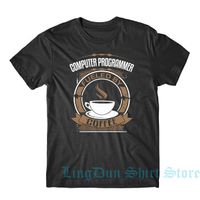 Wholesale Men s T Shirts Computer Programmer Fueled By Coffee Funny Programming T Shirt Men Women T Shirt Cotton Tops Tees