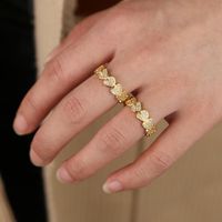 Wholesale Wedding Rings Gold Filled Micro Pave Clear Cz Cubic Zirconia Heart Engagement Band Ring Fashion Lover Gift Jewelry Size