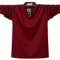 Wholesale Men s T Shirts Oversized XL XL Henley Shirt Long Sleeve Cotton Lightweight T Shirt Malec Casual Tees