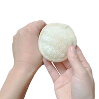 Wholesale 8cm Round Natural Loofah Facial Cleaning Pad Luffa Sponge Remove the Makeup T2