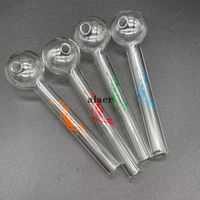 Wholesale New Great Pyrex Thick Clear Glass Oil Burner Clear Glass Oil Burner Glass Tube Oil Burning Pipe somking pipes water pipes