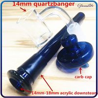 Wholesale Smoking Accessory Glass Bong Waterpipe Inches Acrylic Downstem Dab Tool with Quartz Bang Nail Wax Dabber Kit For Oil Rig Bubbler