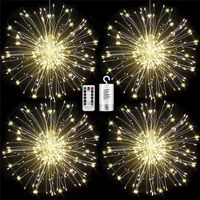 Wholesale Firework Lights Led Copper Wire Starburst String Lamp Modes Battery Operated Fairy Light Wedding Christmas Decorative Hanging Lamps for Party Patio Garden