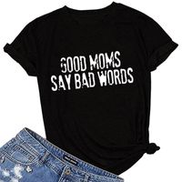 Wholesale Women s T Shirt GOOD MOMS SAY BAD WORDS Print Women T Shirt Short Sleeve O Neck Loose Summer Femme For Casual Clothes Ropa Mujer