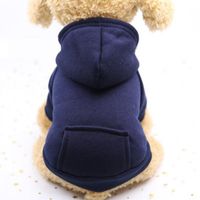 Wholesale Hooded Pocket Sweater Small Dogs Hoodies Coat Pocket Jackets With Sleeve Dogs Outside Travel Winter Warm Clothes Pet Supplies S2