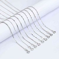 Wholesale S925 sterling sier necklace box baby snake bone melon seed water wave Yuanbao o word Sier Jewelry Pendant Sier Chain clavicle chain