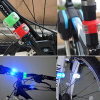 Wholesale Novelty Lighting Bicycle Bike Silicone LED Rear Light Waterproof Double Frog Tail Lamp taillight Accessories