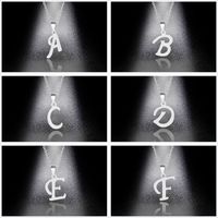 Wholesale YUTONG Silver Color Letters Jewelry English Alphabe Necklaces for Women Choker A B C D E F G H I J K L M N O P Q R S T U V W X Y Z