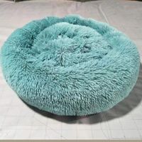 Wholesale Cat Beds Furniture Winter Warm Sleeping Bag Long Plush Large Puppy Cushion Mat Portable Supplies Super Soft Pet Bed Kennel Dog Round