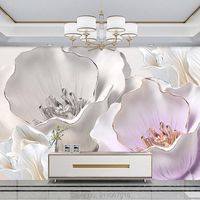 Wholesale Wallpapers FEIDIE Custom Embossment Flowers Mural Po Wallpaper d Wall Stickers Home Decor Living Room Decorative Paper Interior Sticker