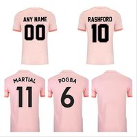 Wholesale 2018 Retro Manchester ALEXIS POGBA RASHFORD away pink Soccer Jersey UNITED adult man Vintage football shirt Classic uniform utd