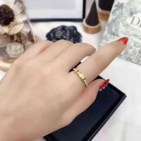 Wholesale Family Amond Jewelry Ring d Designer Di Old Brass Fashion Letter Luxury Multi Layer Index Finger Middle Versatile Female