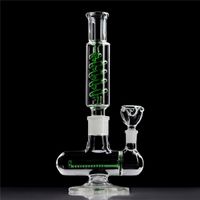 Wholesale Freezable Coil Recycler Bong Percolater Smoking Glass Water Pipes Oil Rigs Heady Glass water Bongs Ashcatcher With mm banger inchs