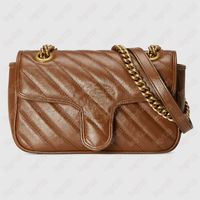 Wholesale latest Marmont mini shoulder bag Genuine leather woman handbags brown color size cm Italian fashion style bags