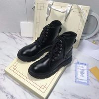 Wholesale 2021 designer thick soled boots leather lace up combat desert cufflinks low heel boots ankle luxury brand size