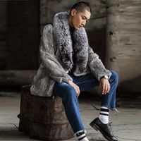 Wholesale Women s Fur Faux Nature Real Coat Men Winter High Quality Leather Jackets Warm Men s Genuine Mink Fu
