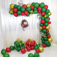 Wholesale 119Pcs Pack Christmas Decorations Red Green Confetti Balloon set Xmas Party Decor Party Supplies