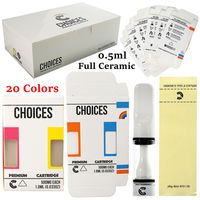 Wholesale 20 Colors Choices Vape Cartridges Full Ceramic Oil Cart Atomizers Hologram Packaging Thread Vapes Pen ml Press On With Seal Sticker E Cigarette Empty