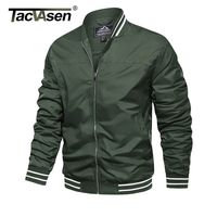 Wholesale TACVASEN Casual Jacket Men s Spring Fall Pilot Style Coats Army Bomber Jackets Wind Baseball Jacket Outerwear Overcoat Boys