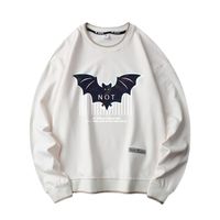 Wholesale Men s Hoodies Sweatshirts Autumn Bat Print Sweatshirt Masculine Fashion High end Trend Casual And Winter Loose Round Neck Sweater Mens Clo