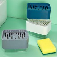 Wholesale Liquid Soap Dispenser pc Kitchen Hand Press Lye Storage Box Pump Detergent Filling Injector Sponge Tool