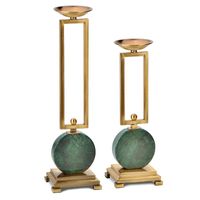 Wholesale Candle Holders Large Luxury Candlestick Gold Metal Nordic Marble Center Table Living Room Decoration Wedding Centerpieces Gift
