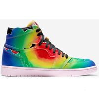 Discount sneaker rainbow est J Balvin 1s high og mens basketball shoes jumpman 1 Tie dye Multi-Color Rainbow trainers sports sneakers with box great buy