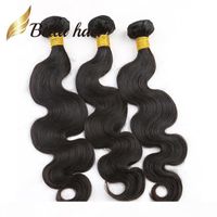 Wholesale Only ship to US Bella Hair CHEAPEST A Donor Hair Body Wave Human HairExtensions Full Bundle Wavy Hair Weaving