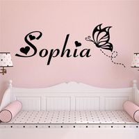 Wholesale Wall Stickers Diy Sophia Butterfly Self Adhesive Art Wallpaper Bedroom Nursery Decoration