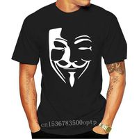 Wholesale Men s T Shirts Printed Design Anonymous Hacker Che T Shirt Man Hipster Novelty Men s Basic Solid Tee