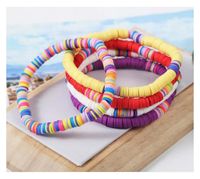 Wholesale 10pcs Mix Colors Bohemian Ceramic Clay Bracelets Bangle For DIY Fashion Jewelry Gift Craft CR018 Free Ship