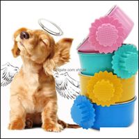 Wholesale Dog Bowls Feeders Supplies Pet Home Garden Feeder Bowl Stainless Steel Food Hanging Crates Cages Parrot Bird Drink Water Dish Aessory Drop