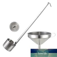 Wholesale 304 Stainless Steel Wine Measuring Cup with funnel Sets For Sauce Oil Coffee Beer Scoop Ladle Spoon Kitchen Bar Measuring Tools