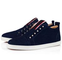 Wholesale With Box Shoes Red Bottom Casual Shoes Fashion High Top Sneaker Sneakers Spikes Orlato Flat Classic Men Women Lovers Design leisure trainer footwear BIG Euro