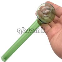 Wholesale QBsomk Super Big cm Length Mixed Color Pyrex Burner Pipe Clear Glass Oil Burner Glass Tube Glass Pipe Smoking Pipes