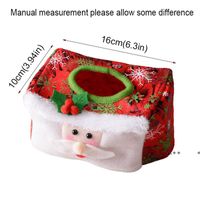 Wholesale Merry Christmas Non woven Fabric Santa Claus Snowman Tissue Box Cover Bag Xmas Decorations Home Table Noel New Year Decoration GWA9229