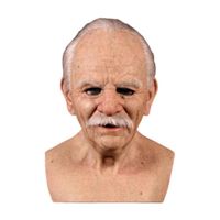 Wholesale Party Masks Old Man Latex Mask Halloween Props Bald Wrinkled Masquerade Prop Horror Movie Cosplay Scary Wig MaskCosplay