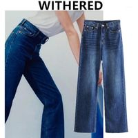 Wholesale Women s Jeans Jenny Dave Woman England Style High Street Washed Retro Waist Ripped For Women Boyfriend
